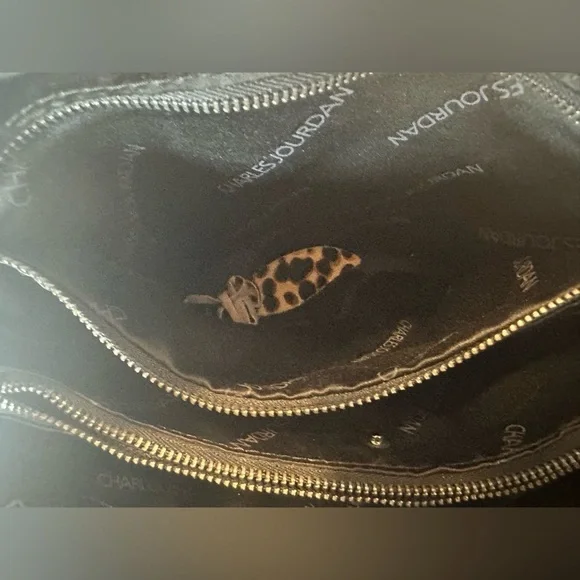 Charles Jourdan Leopard Print Haircalf Satchel Bag – Genuine Leather - Picture 13 of 16